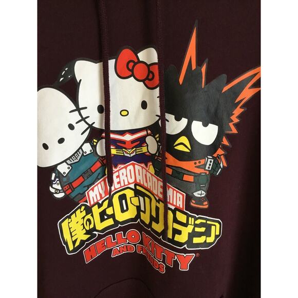 Comic My Hero Academia Hello Kitty Sweater Size Xl Cotton Polyester Y2K retro - Picture 2 of 8